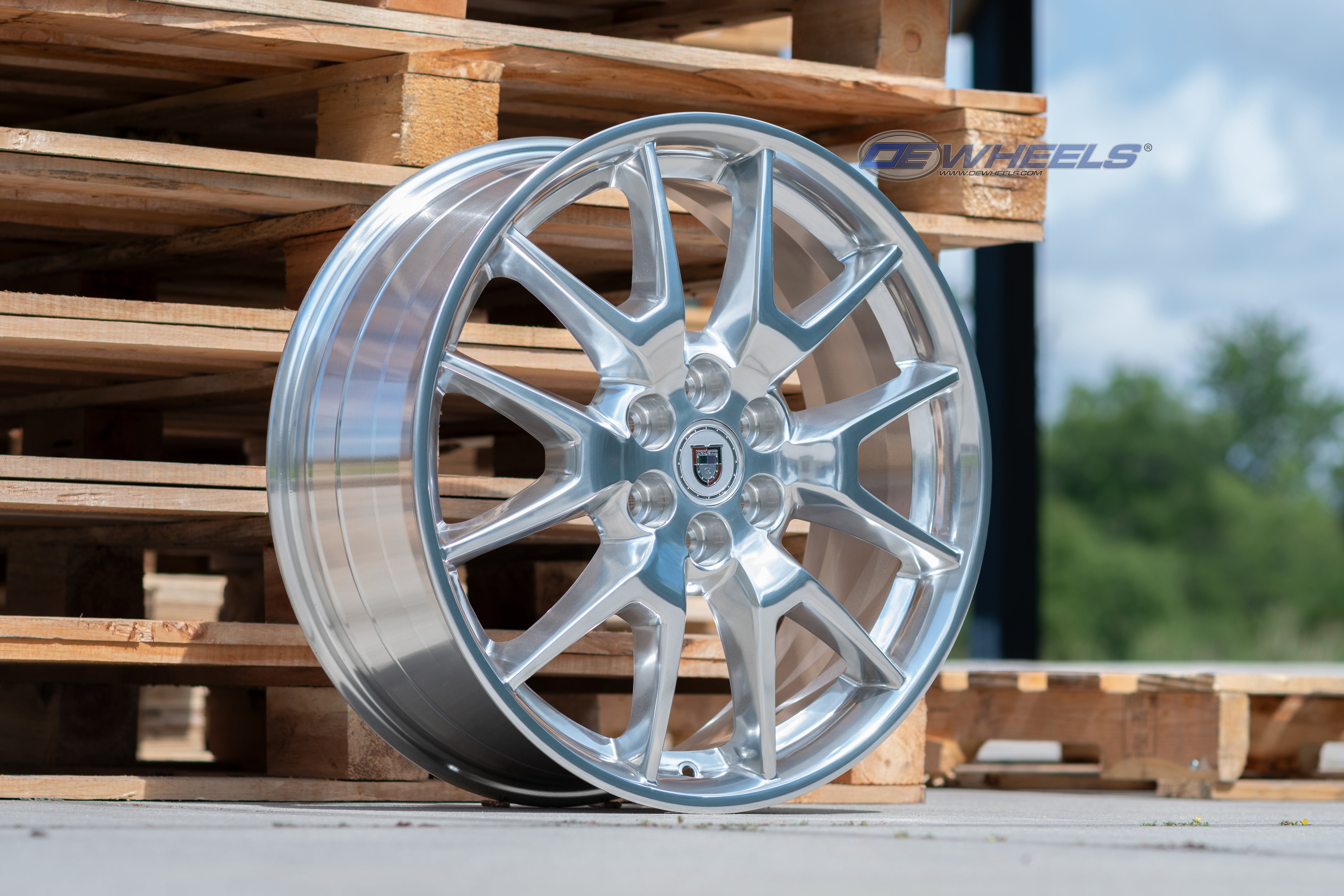 OE Wheels CA12-20080-6120-53P 20" Replica CA12 fits Cadillac SRX 20x8 Polished