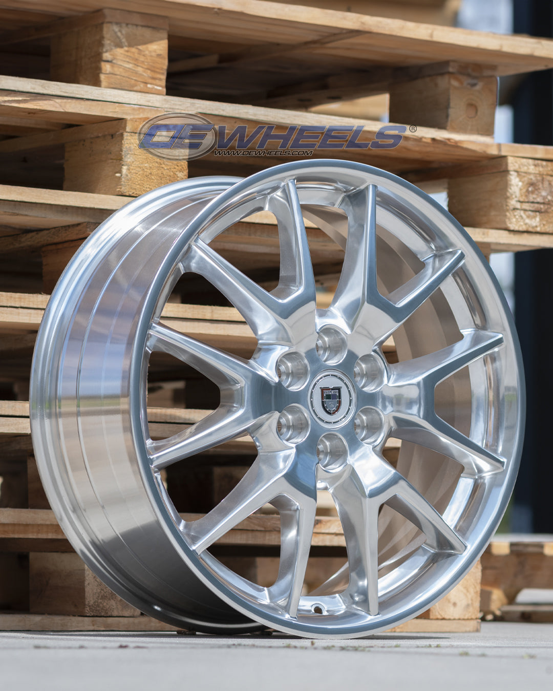 OE Wheels CA12-20080-6120-53P 20" Replica CA12 fits Cadillac SRX 20x8 Polished