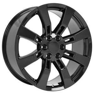 OE Wheels CA82-22090-6550-31B 22" Replica CA82 fits Cadillac Escalade 22x9 Black