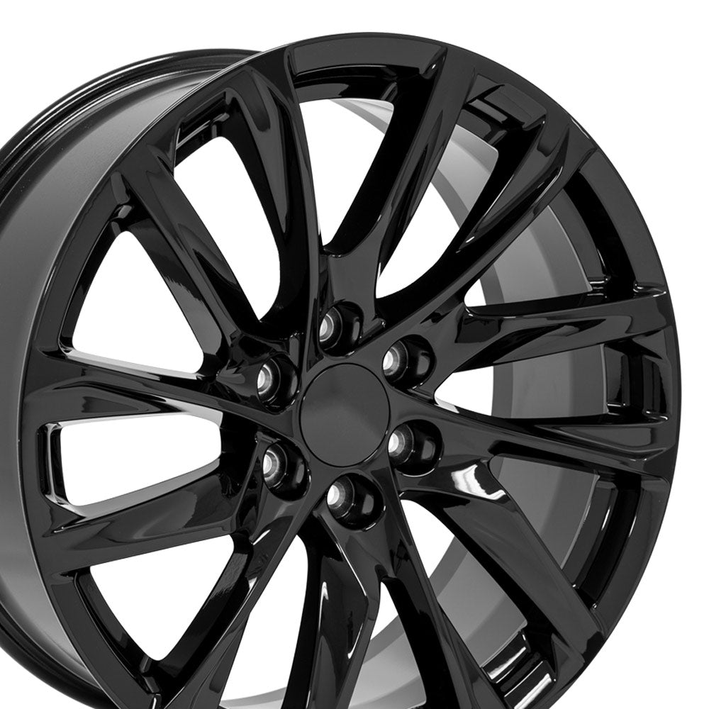 OE Wheels CA90-22090-6550-28B 22" Replica fits Cadillac Escalade Gloss Black