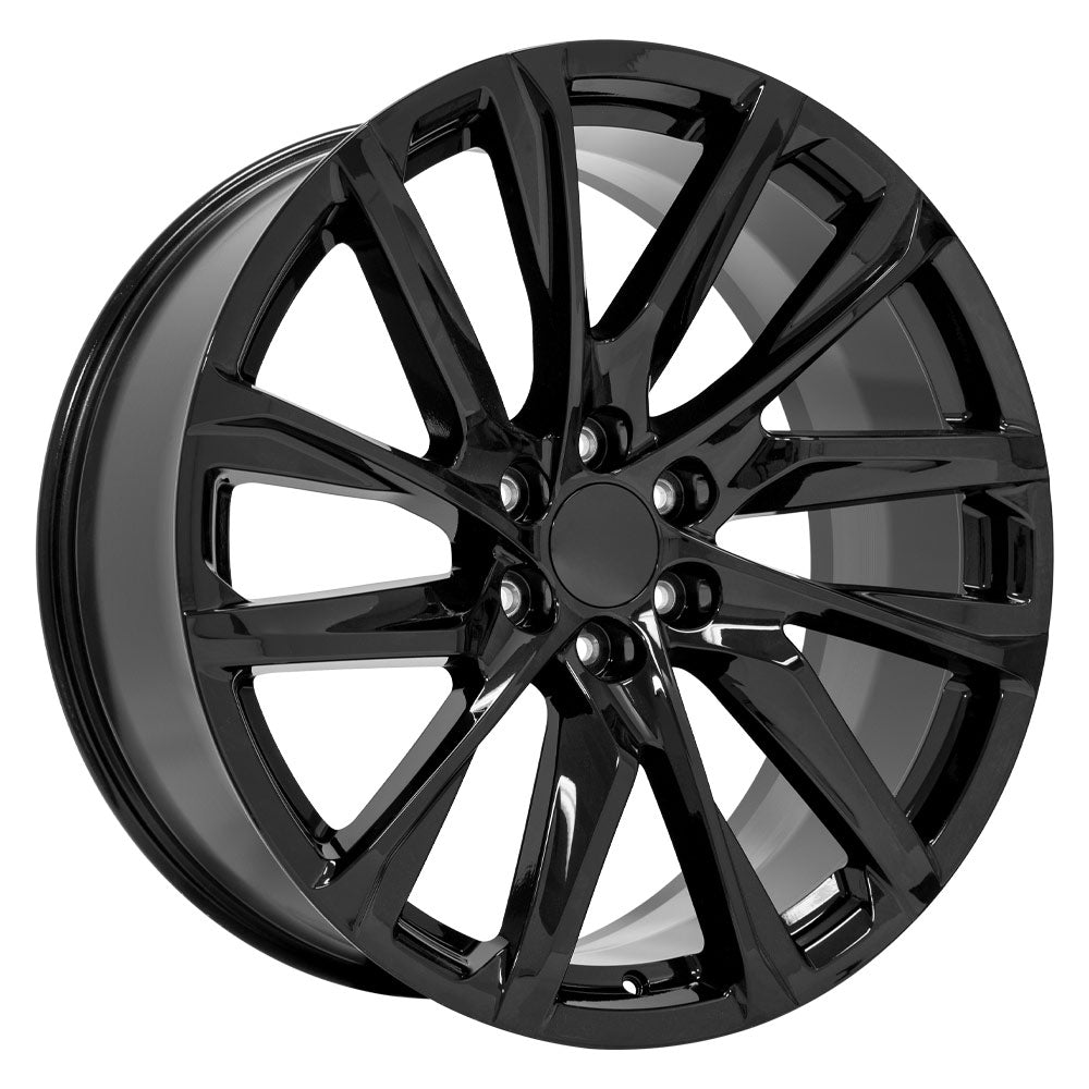 OE Wheels CA90-24100-6550-28B 24" Replica fits Cadillac Escalade Gloss Black