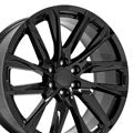 OE Wheels CA90-24100-6550-28B 24" Replica fits Cadillac Escalade Gloss Black