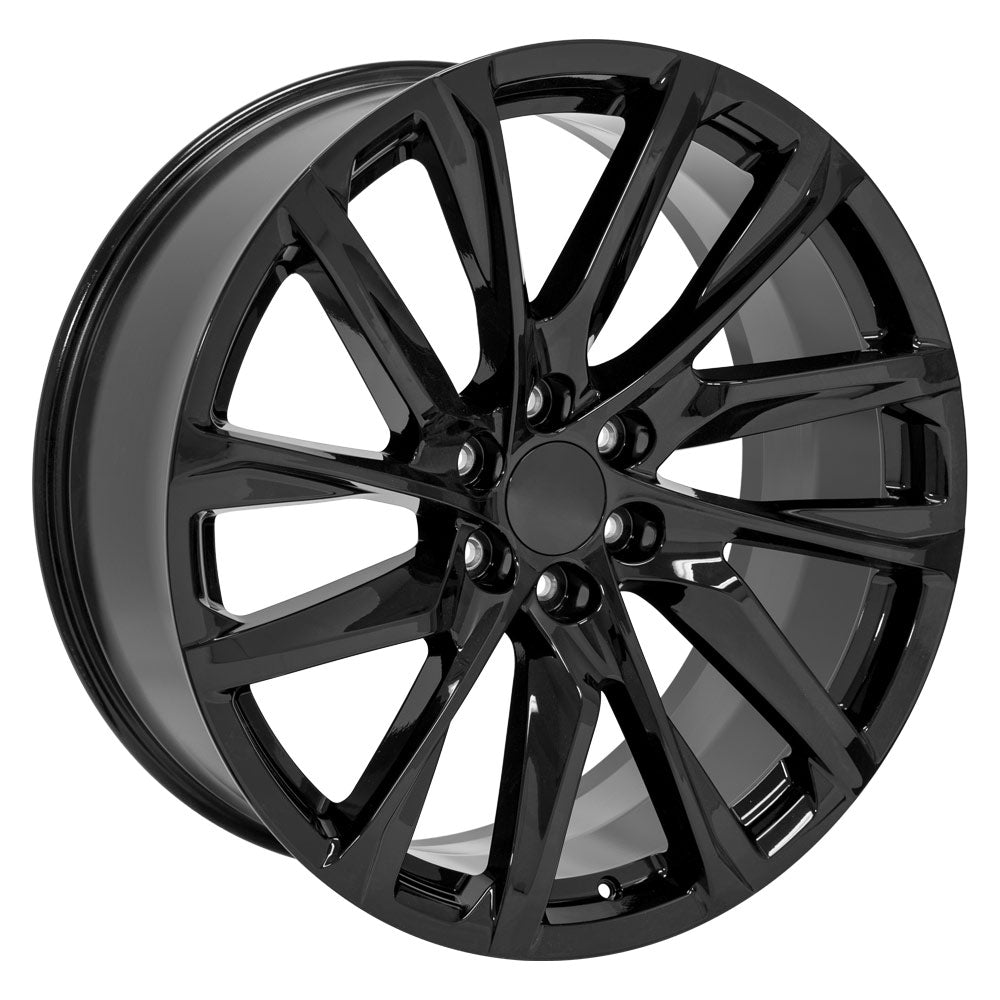 OE Wheels CA90-24100-6550-28B 24" Replica fits Cadillac Escalade Gloss Black