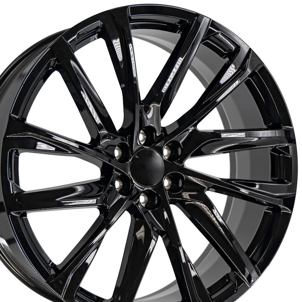 OE Wheels CA90-26100-6550-28B 26" Replica fits Cadillac Escalade - Black 26x10