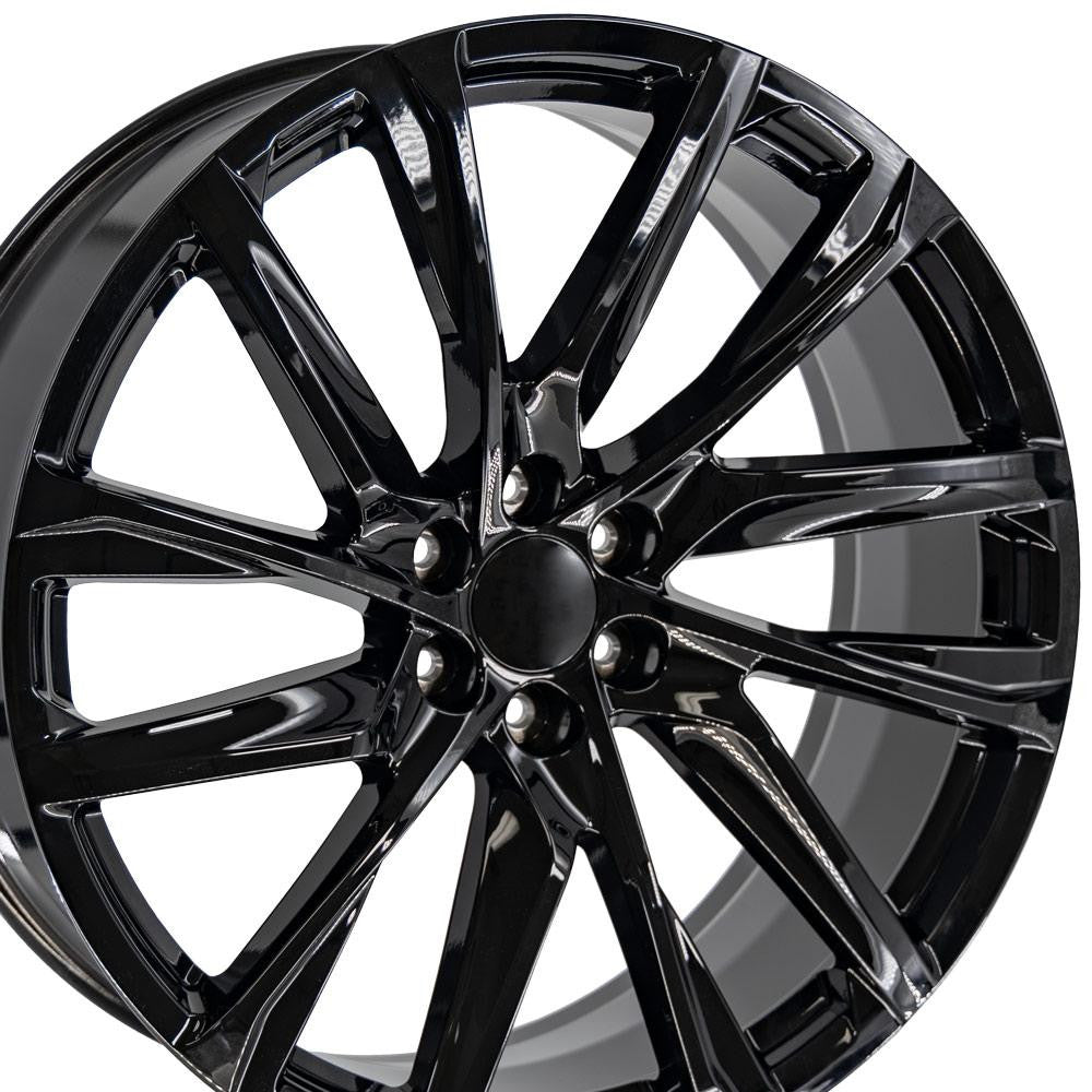 OE Wheels CA90-26100-6550-28B 26" Replica fits Cadillac Escalade - Black 26x10