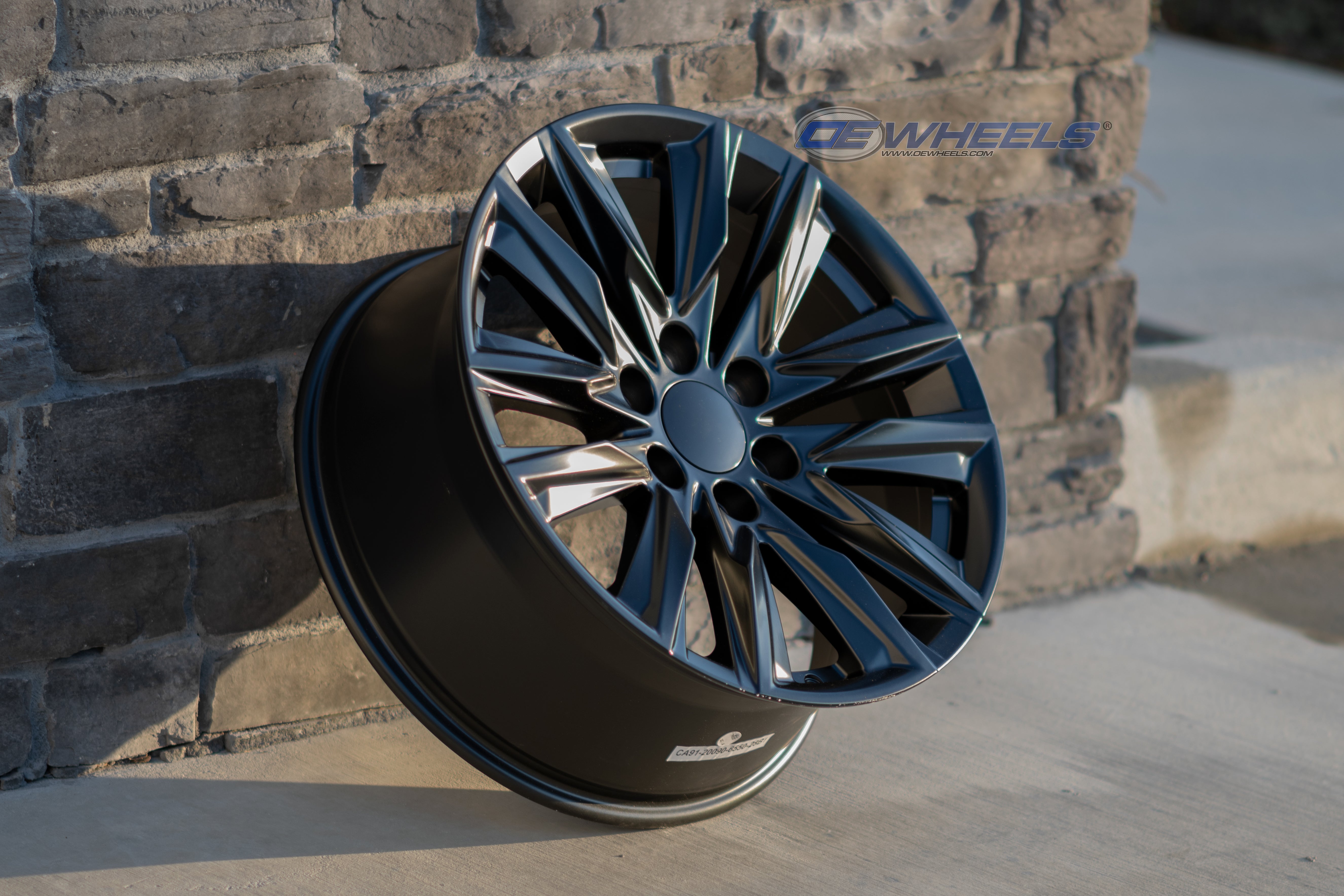 OE Wheels CA91-20090-6550-28B1 20" Replica fits Cadillac Escalade - Satin Black