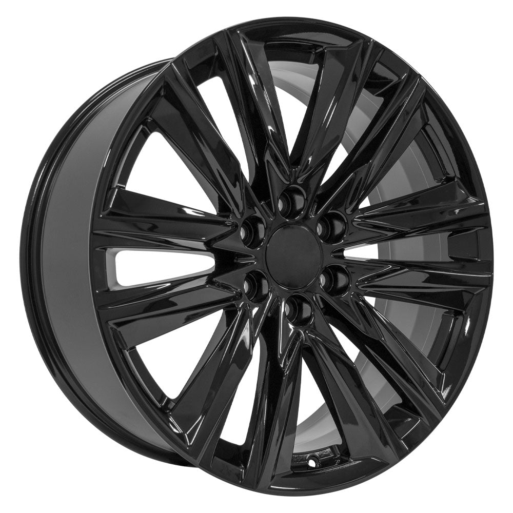 OE Wheels CA91-22090-6550-28B 22" Replica fits Cadillac Escalade Gloss Black