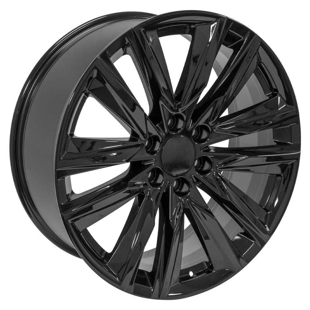 OE Wheels CA91-22090-6550-28B 22" Replica fits Cadillac Escalade Gloss Black