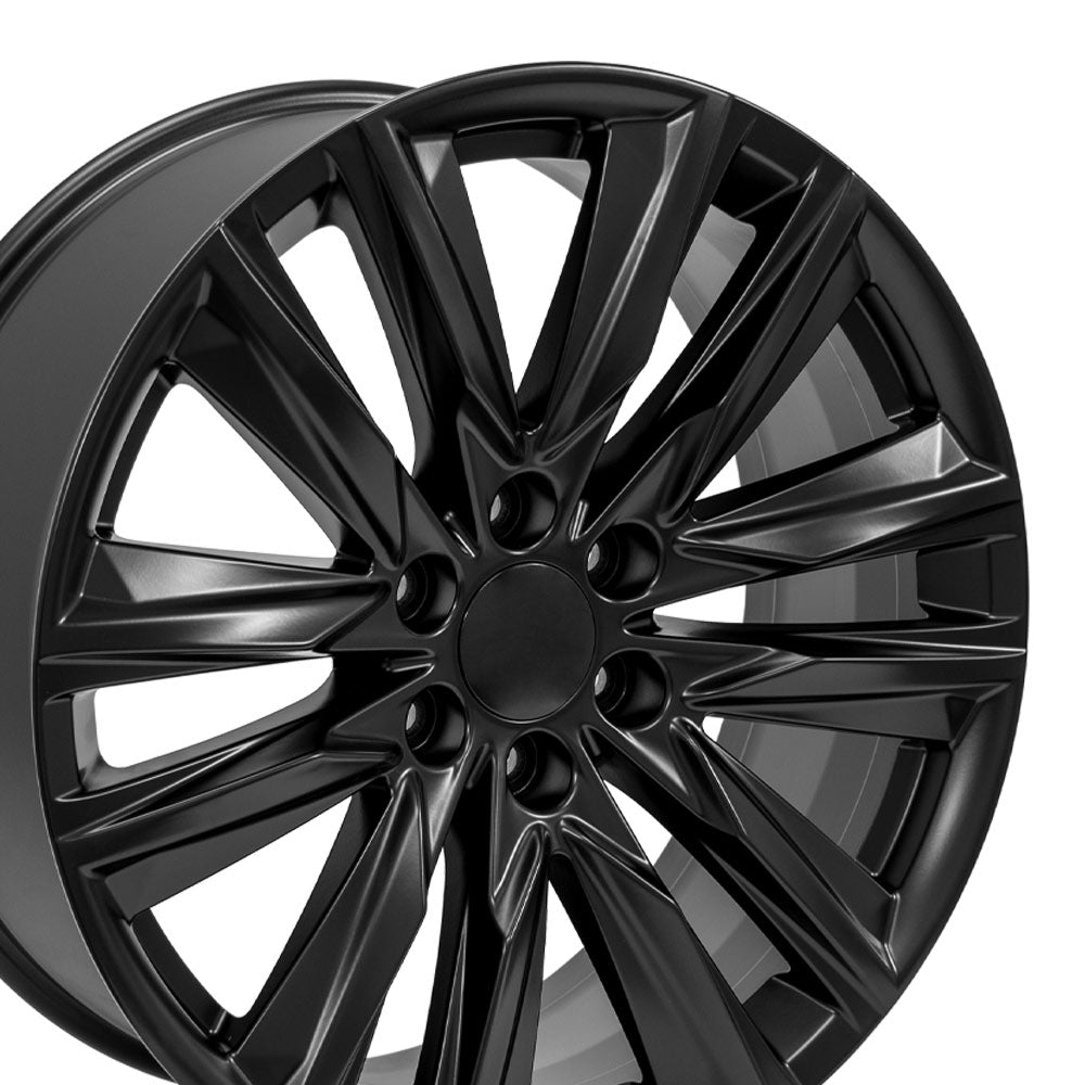 OE Wheels CA91-22090-6550-28B 22" Replica fits Cadillac Escalade Gloss Black
