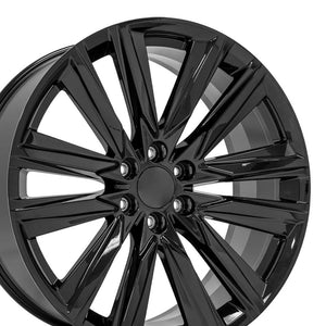 OE Wheels CA91-24100-6550-28B 24" Replica fits Cadillac Escalade Gloss Black