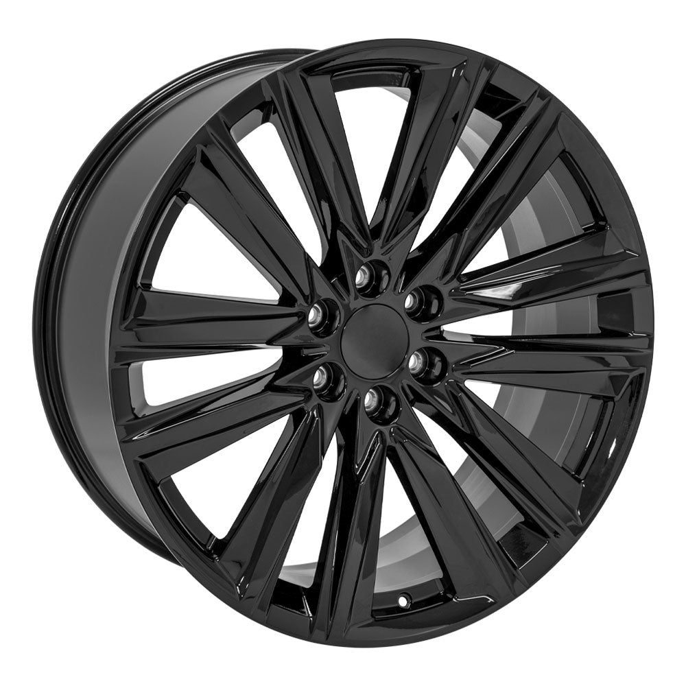 OE Wheels CA91-24100-6550-28B 24" Replica fits Cadillac Escalade Gloss Black