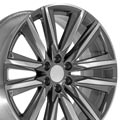 OE Wheels CA91-24100-6550-28PG 24" Replica fits Cadillac Escalade Gunmetal