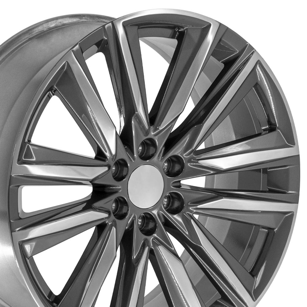 OE Wheels CA91-24100-6550-28PG 24" Replica fits Cadillac Escalade Gunmetal