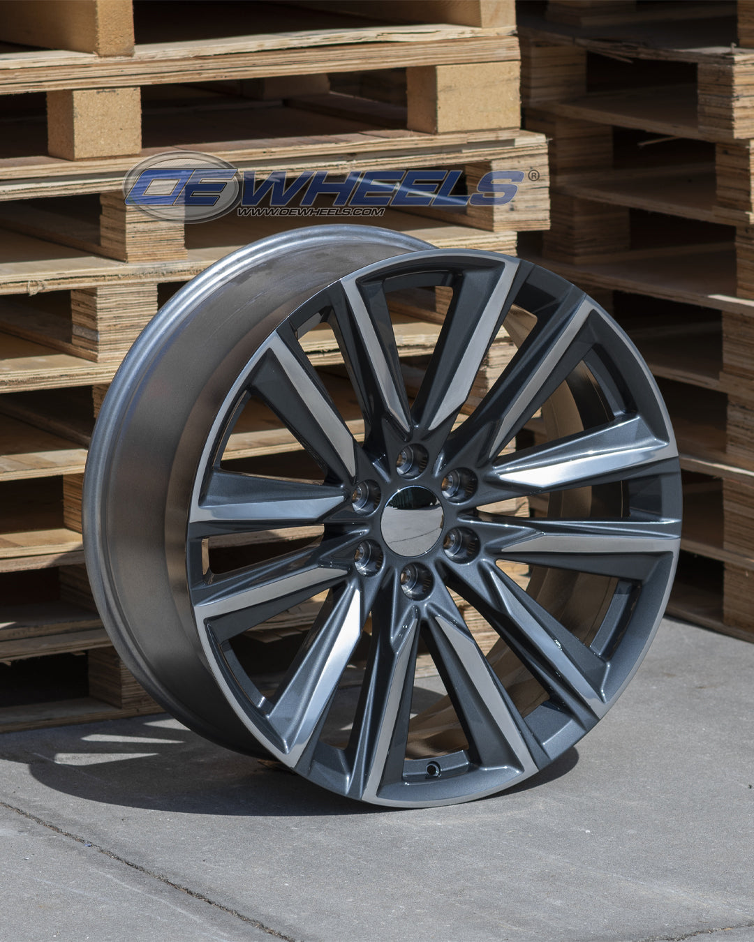 OE Wheels CA91-24100-6550-28PG 24" Replica fits Cadillac Escalade Gunmetal