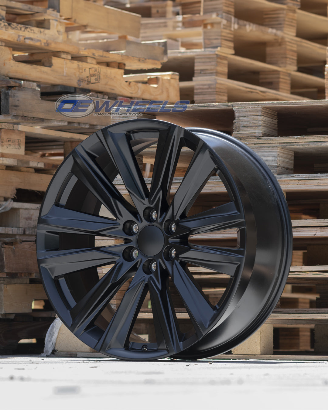 OE Wheels CA91-24100-6550-28B1 24" Replica fits Cadillac Escalade - Satin Black