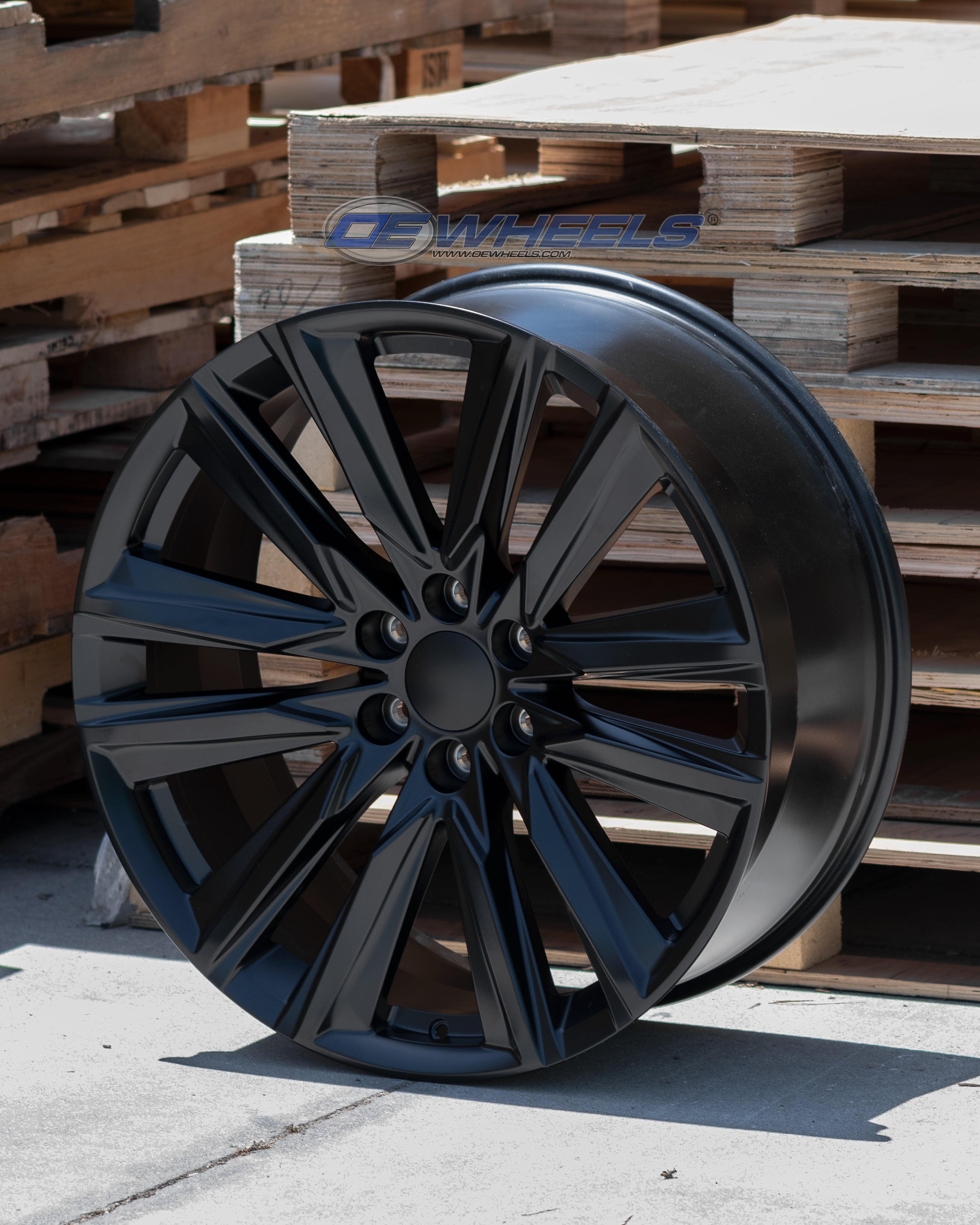 OE Wheels CA91-24100-6550-28B1 24" Replica fits Cadillac Escalade - Satin Black