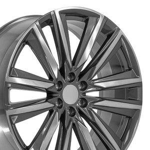 OE Wheels CA91-26100-6550-28PG 26" Replica fits Cadillac Escalade Gunmetal