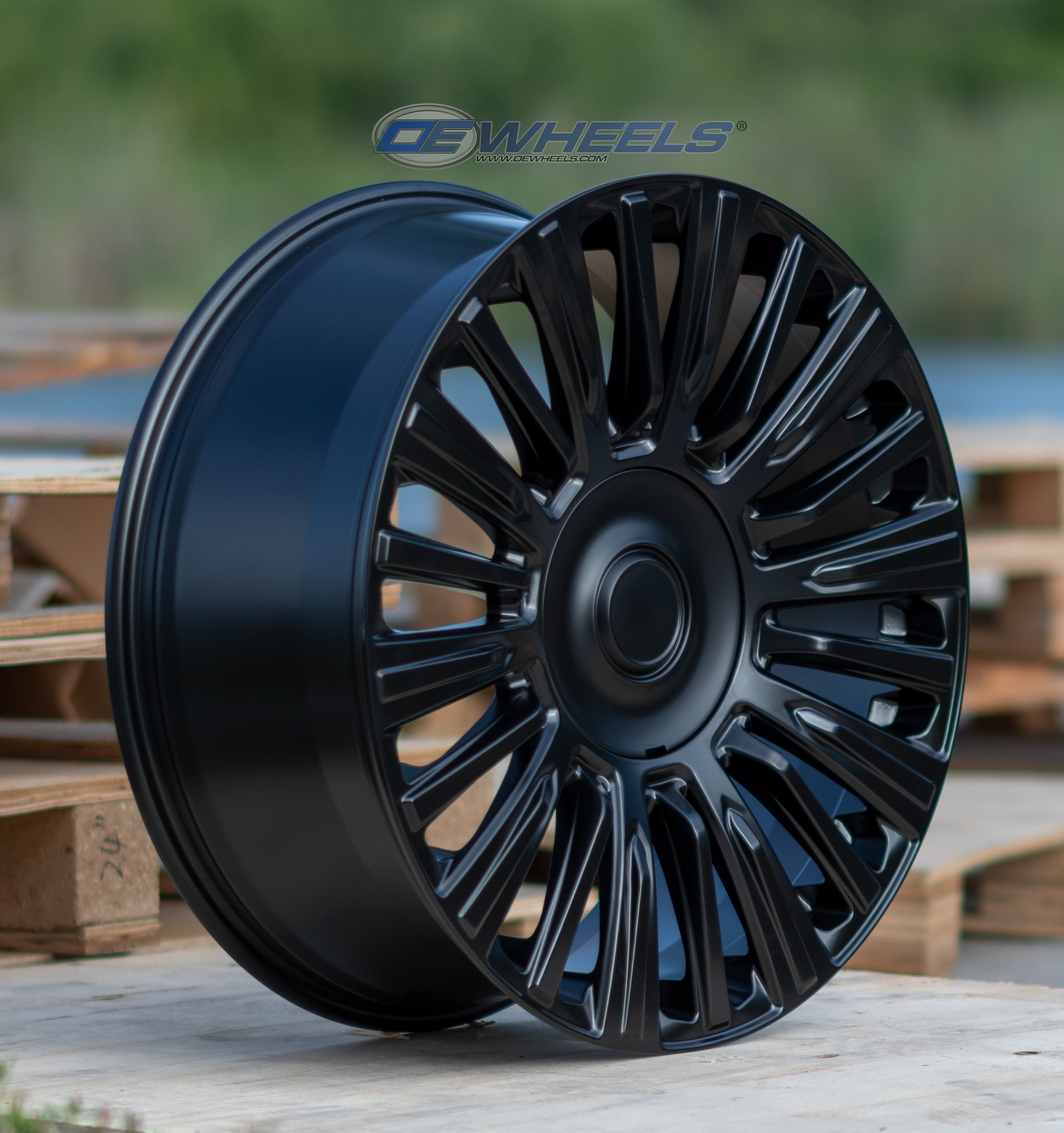 OE Wheels CA92-22090-6550-28B1 22" Replica fits Cadillac Escalade - Satin Black
