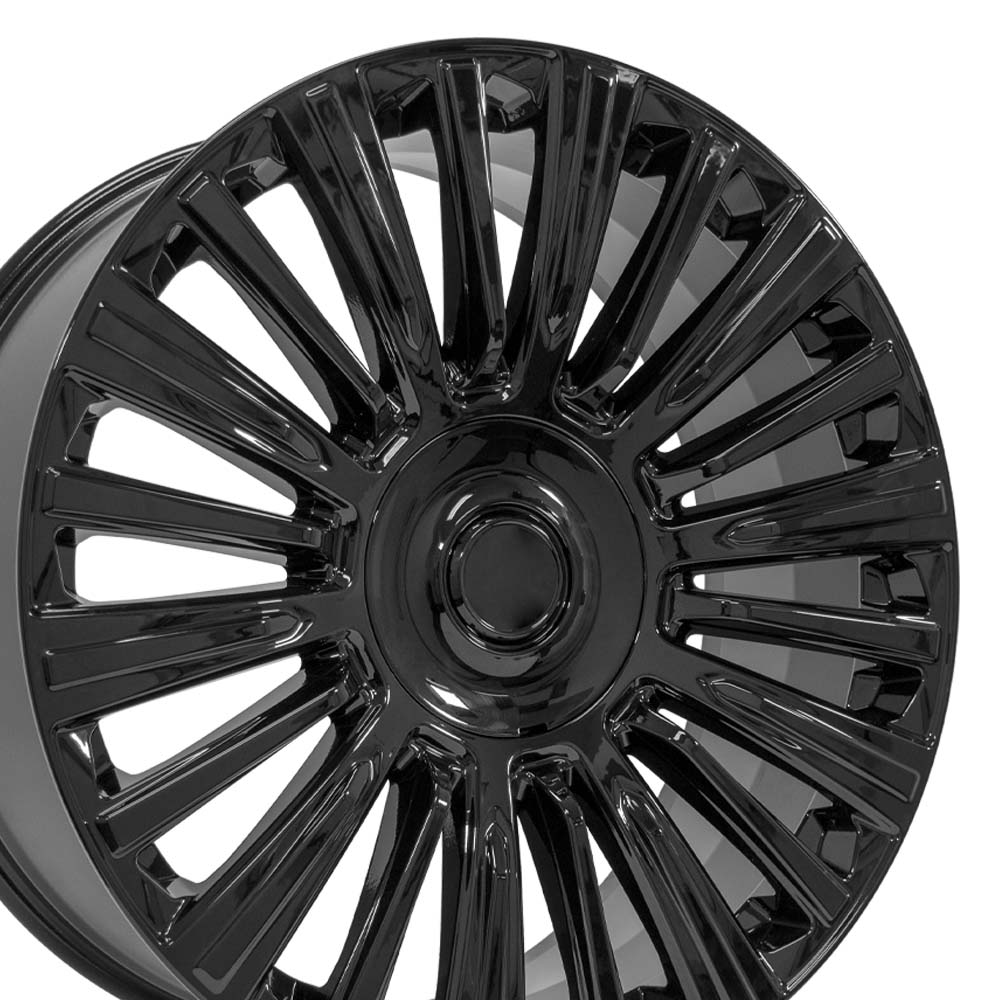OE Wheels CA92-24100-6550-28B 24" Replica fits Cadillac Escalade - Black 24x10