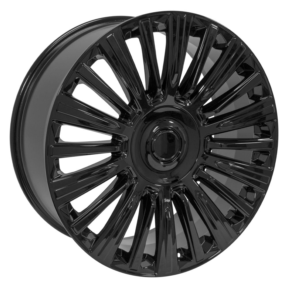OE Wheels CA92-24100-6550-28B 24" Replica fits Cadillac Escalade - Black 24x10