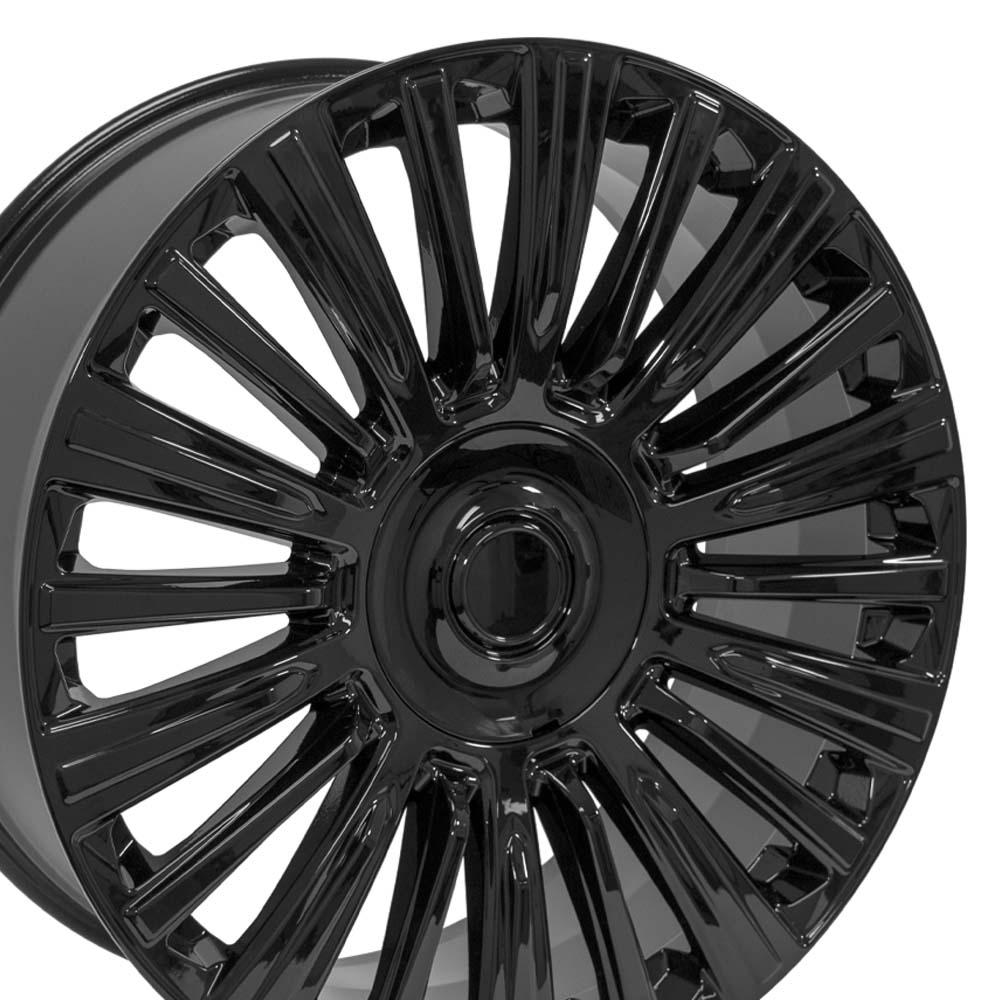 OE Wheels CA92-24100-6550-28B 24" Replica fits Cadillac Escalade - Black 24x10