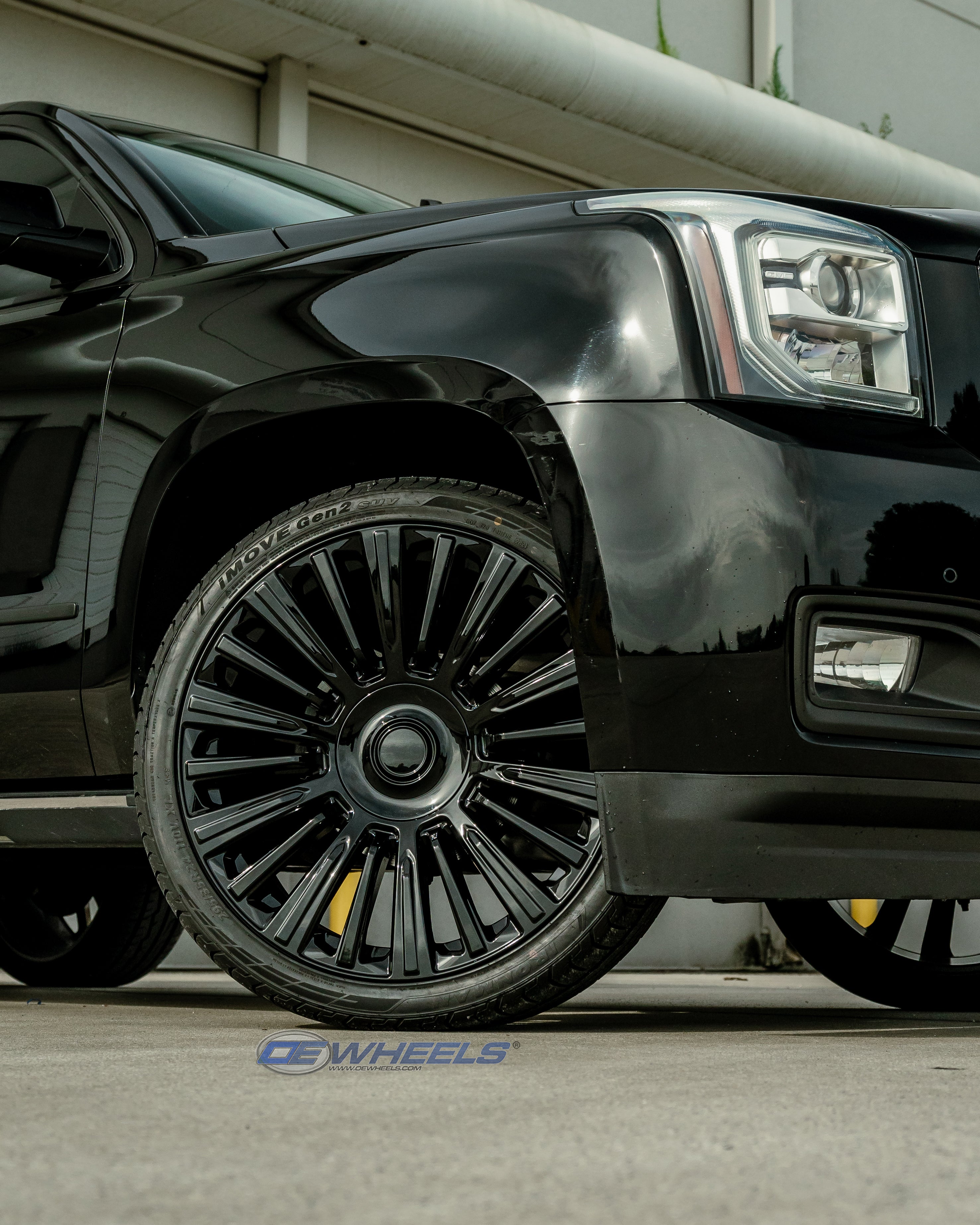 OE Wheels CA92-24100-6550-28B1 24" Replica fits Cadillac Escalade - Satin Black