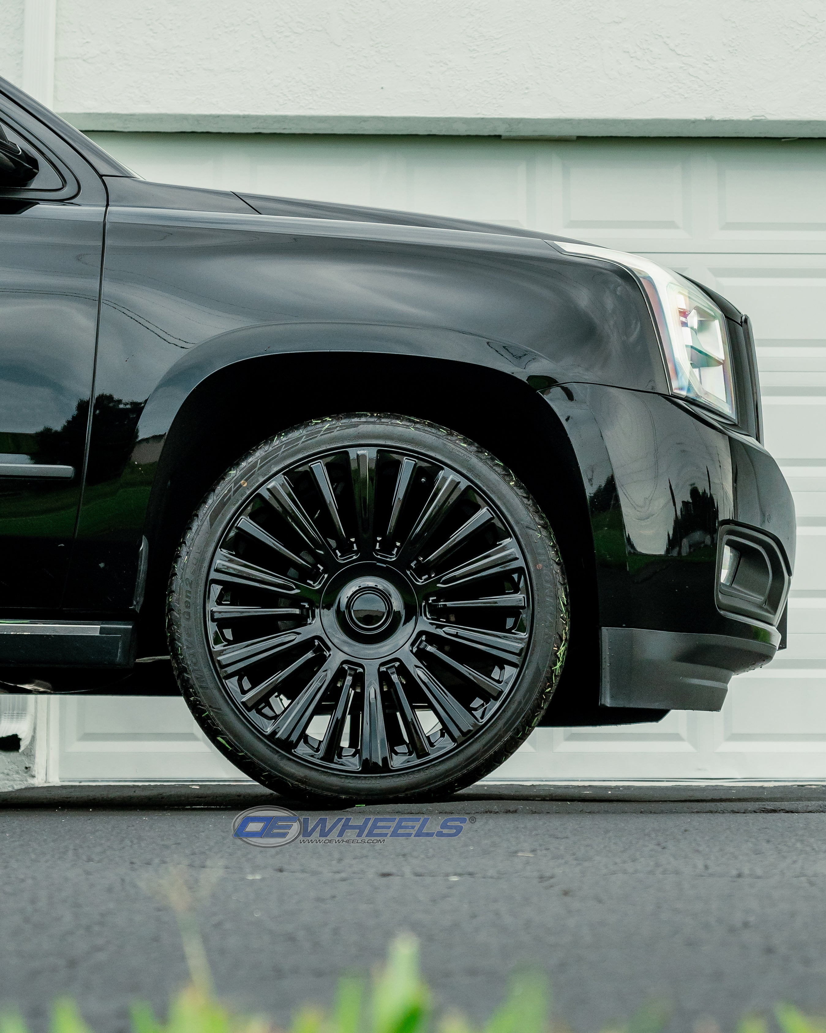 OE Wheels CA92-24100-6550-28B1 24" Replica fits Cadillac Escalade - Satin Black