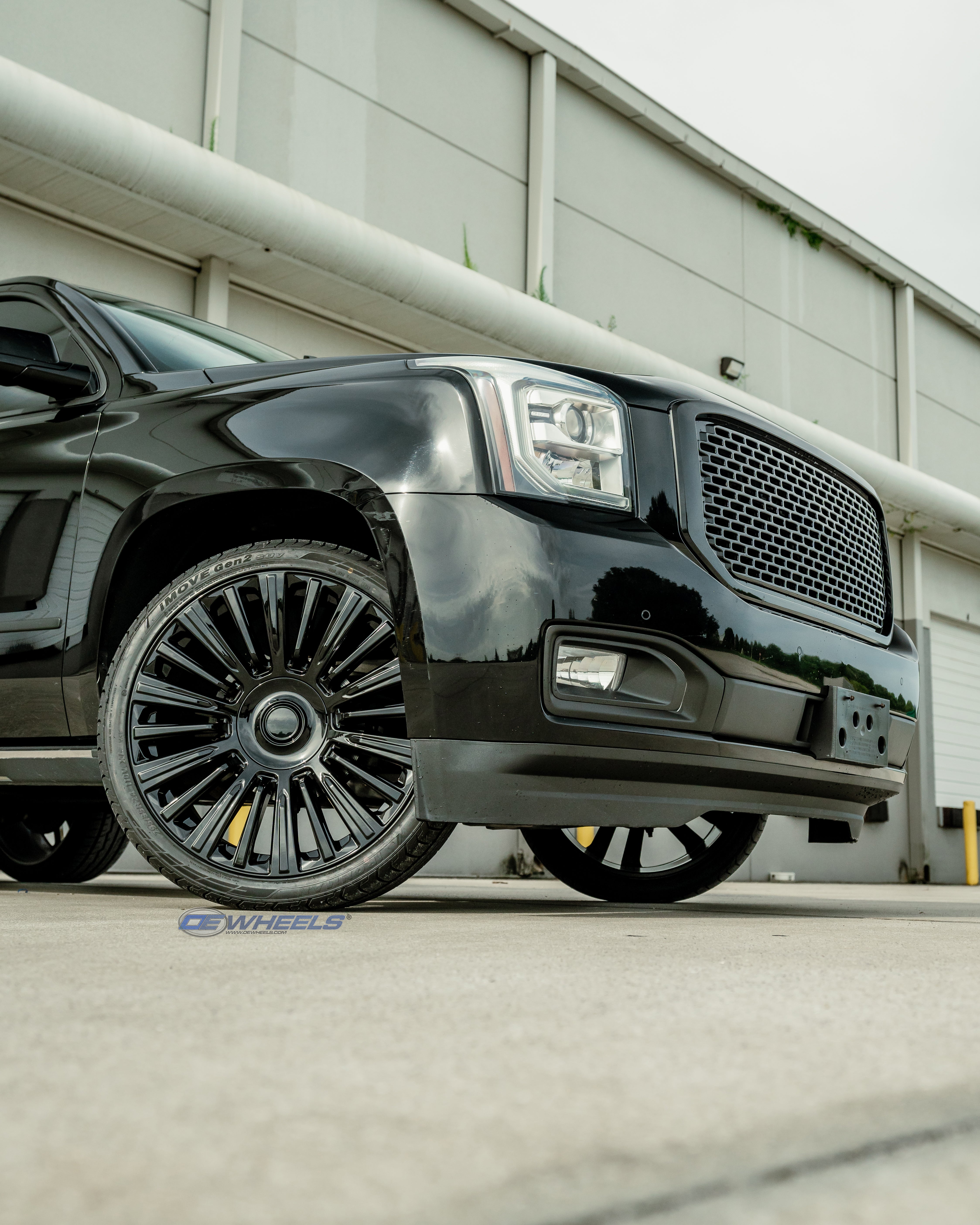 OE Wheels CA92-24100-6550-28B1 24" Replica fits Cadillac Escalade - Satin Black