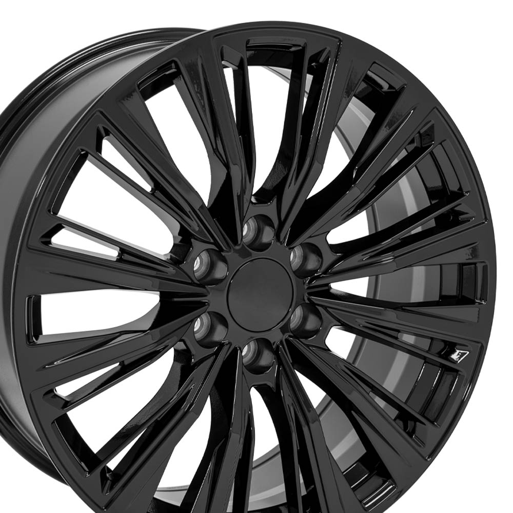 OE Wheels CA93-22090-6550-28B 22" Replica fits Cadillac Escalade Gloss Black