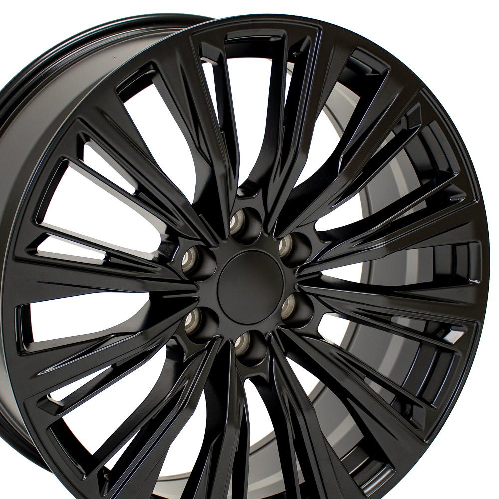 OE Wheels CA93-22090-6550-28B1 22" Replica fits Cadillac Escalade Satin Black
