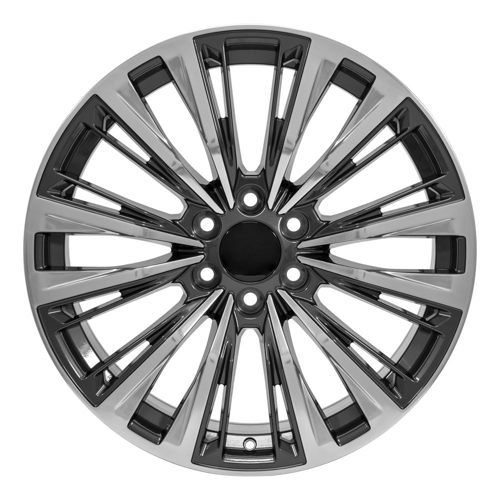 OE Wheels CA93-22090-6550-28PG 22" Replica fits Cadillac Escalade Gunmetal