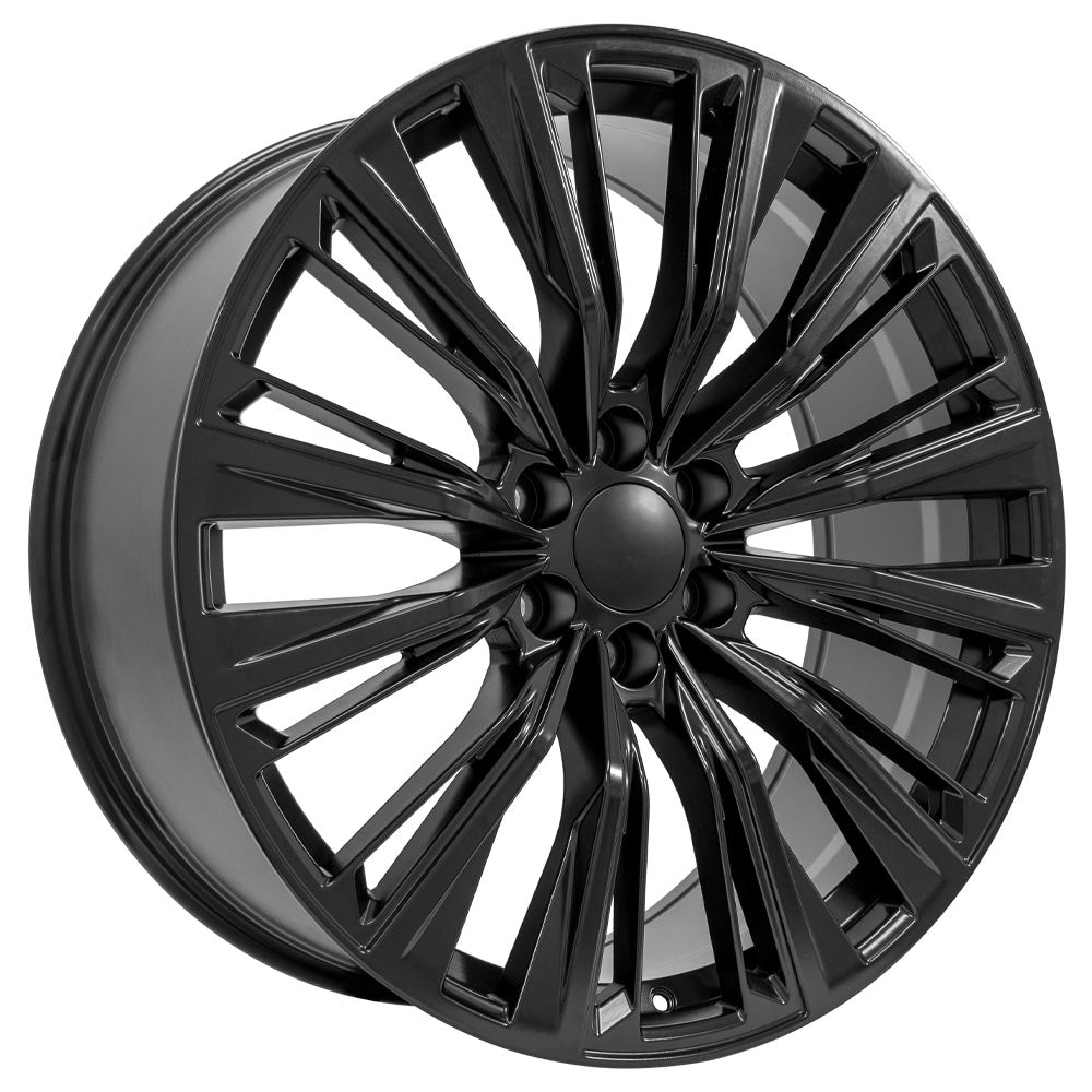 OE Wheels CA93-24100-6550-28B 24" Replica fits Cadillac Escalade Gloss Black