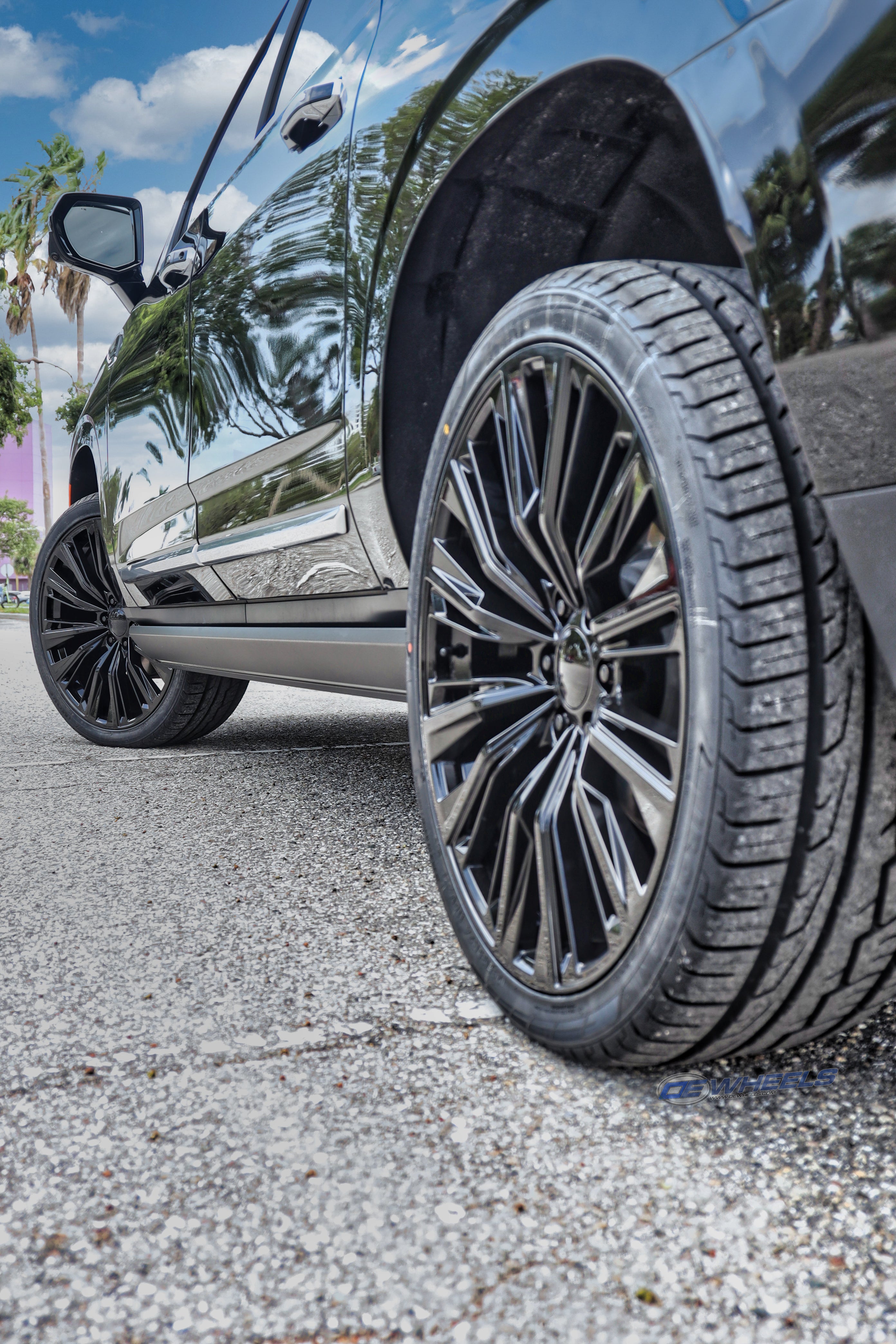 OE Wheels CA93-24100-6550-28B 24" Replica fits Cadillac Escalade Gloss Black