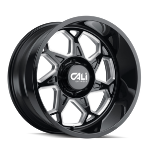 CALI OFF-ROAD 9111-2236BM CALI OFF-ROAD SEVENFOLD 9111 GLOSS BLACK MILLED 20X12