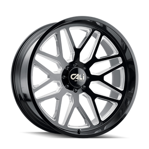 CALI OFF-ROAD 9115-24436BM CALI OFF-ROAD INVADER 9115 GLOSS BLACK MILLED 24X14