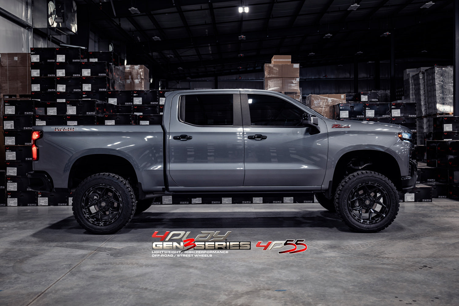 4PLAY 4P55-22100-6D55-18BBT Gen3 22x10 6x135mm & 6x5.5" -18et in Brushed Black