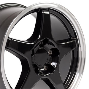 OE Wheels CV01-17095-5475-56BM 17" Replica fits Chevrolet Corvette ZR1 Black