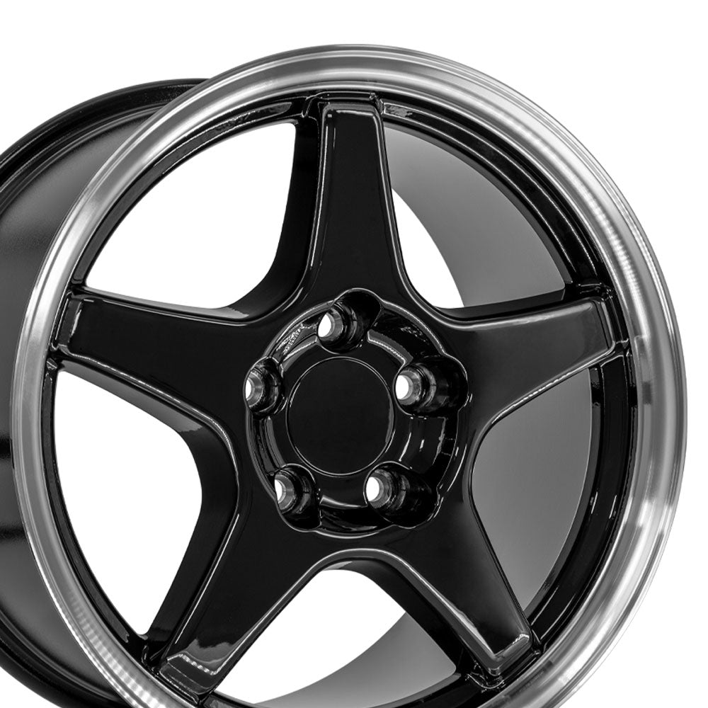 OE Wheels CV01-17095-5475-56BM 17" Replica fits Chevrolet Corvette ZR1 Black