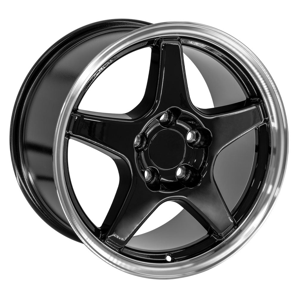 OE Wheels CV01-17095-5475-56BM 17" Replica fits Chevrolet Corvette ZR1 Black