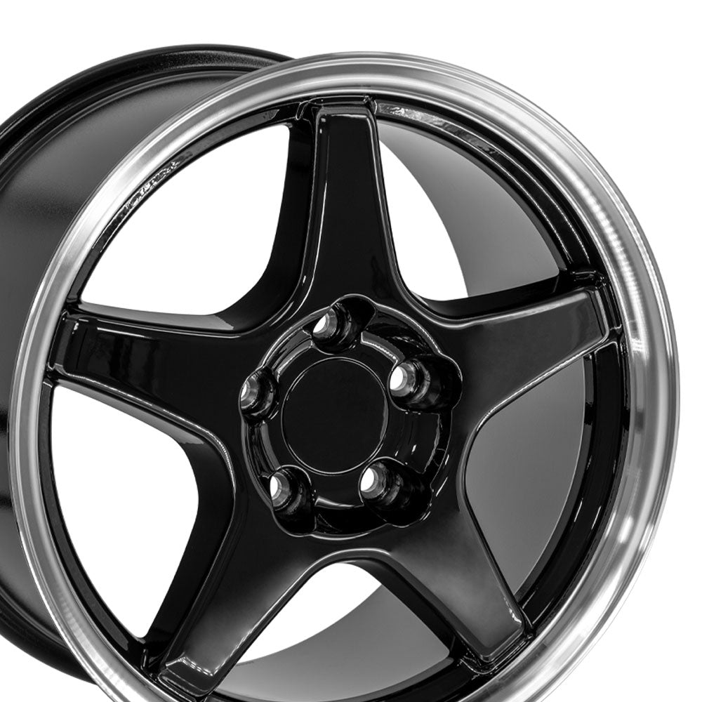OE Wheels CV01-17095-5475-56BM 17" Replica fits Chevrolet Corvette ZR1 Black