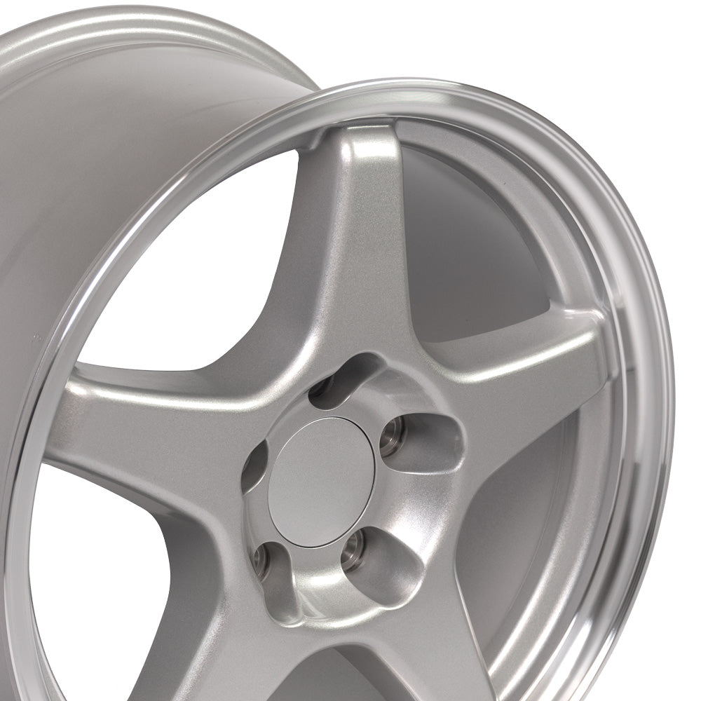 OE Wheels CV01-17095-5475-56SM 17" Replica fits Chevrolet Corvette ZR1 Silver