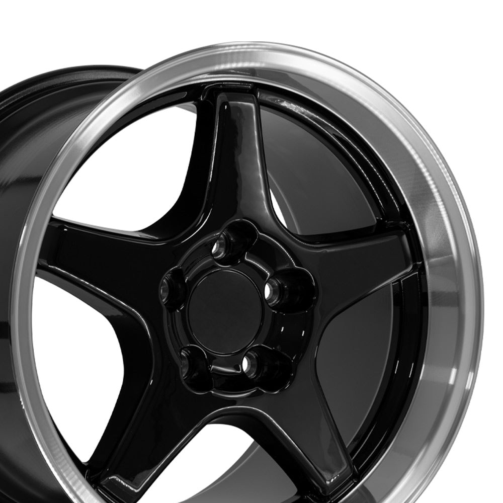 OE Wheels CV01-17110-5475-50BM 17" Replica fits Chevrolet Corvette ZR1 Black