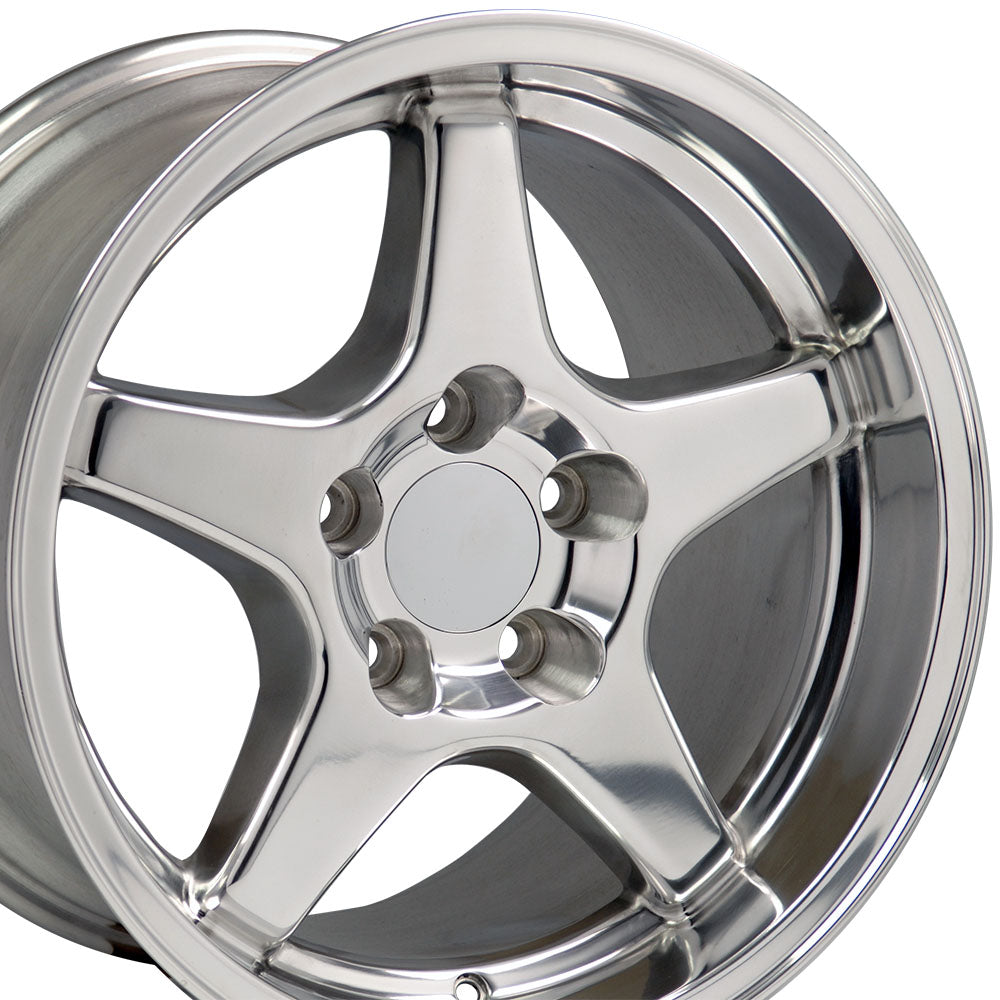 OE Wheels CV01-17110-5475-50P 17" Replica fits Chevrolet Corvette ZR1 Polished