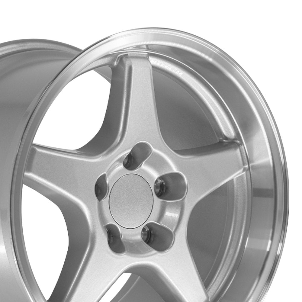 OE Wheels CV01-17110-5475-50SM 17" Replica fits Chevrolet Corvette ZR1 Silver