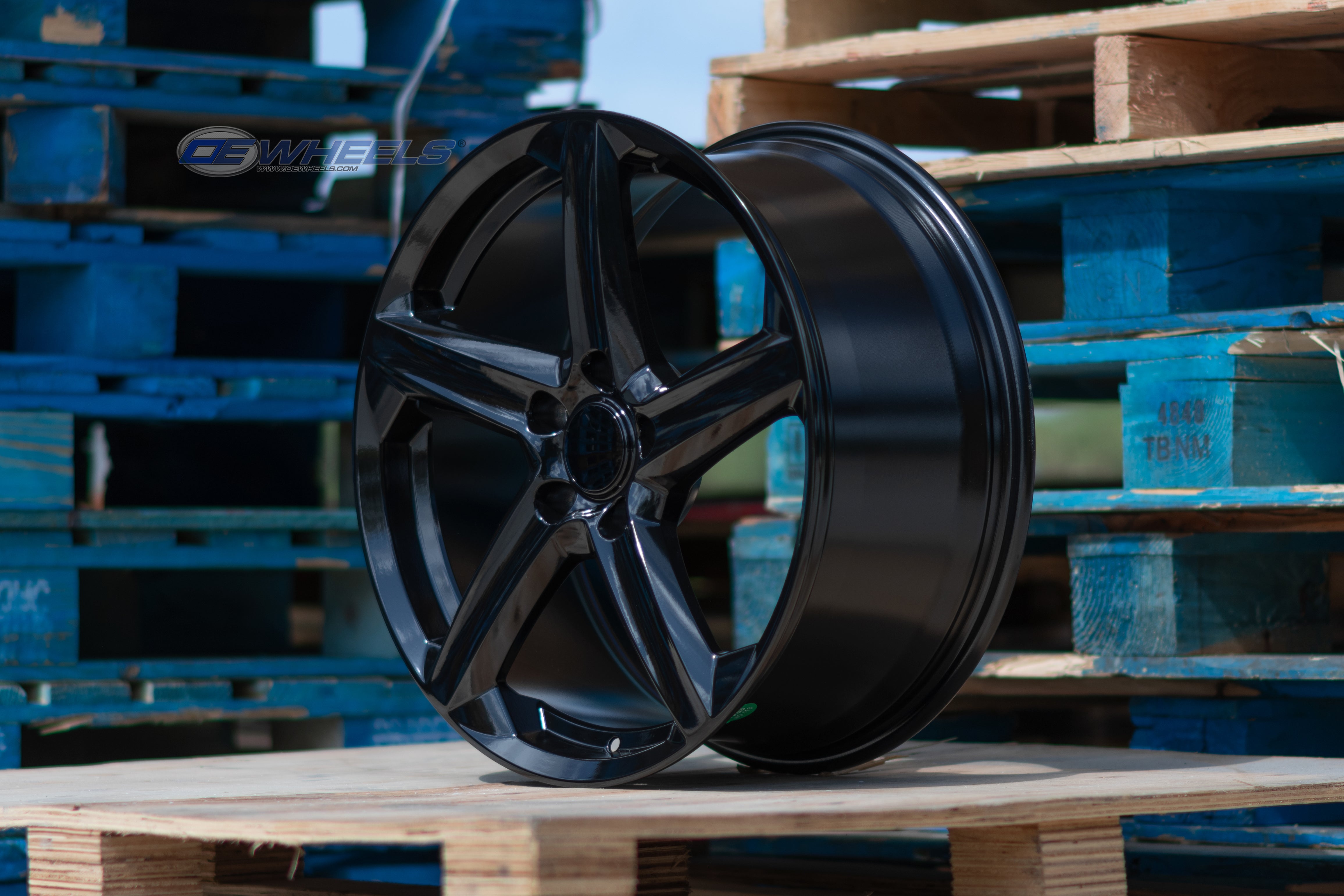 OE Wheels CV02D-19085-5120-52B 19" Replica fits Chevrolet C8 Corvette Gloss Blk