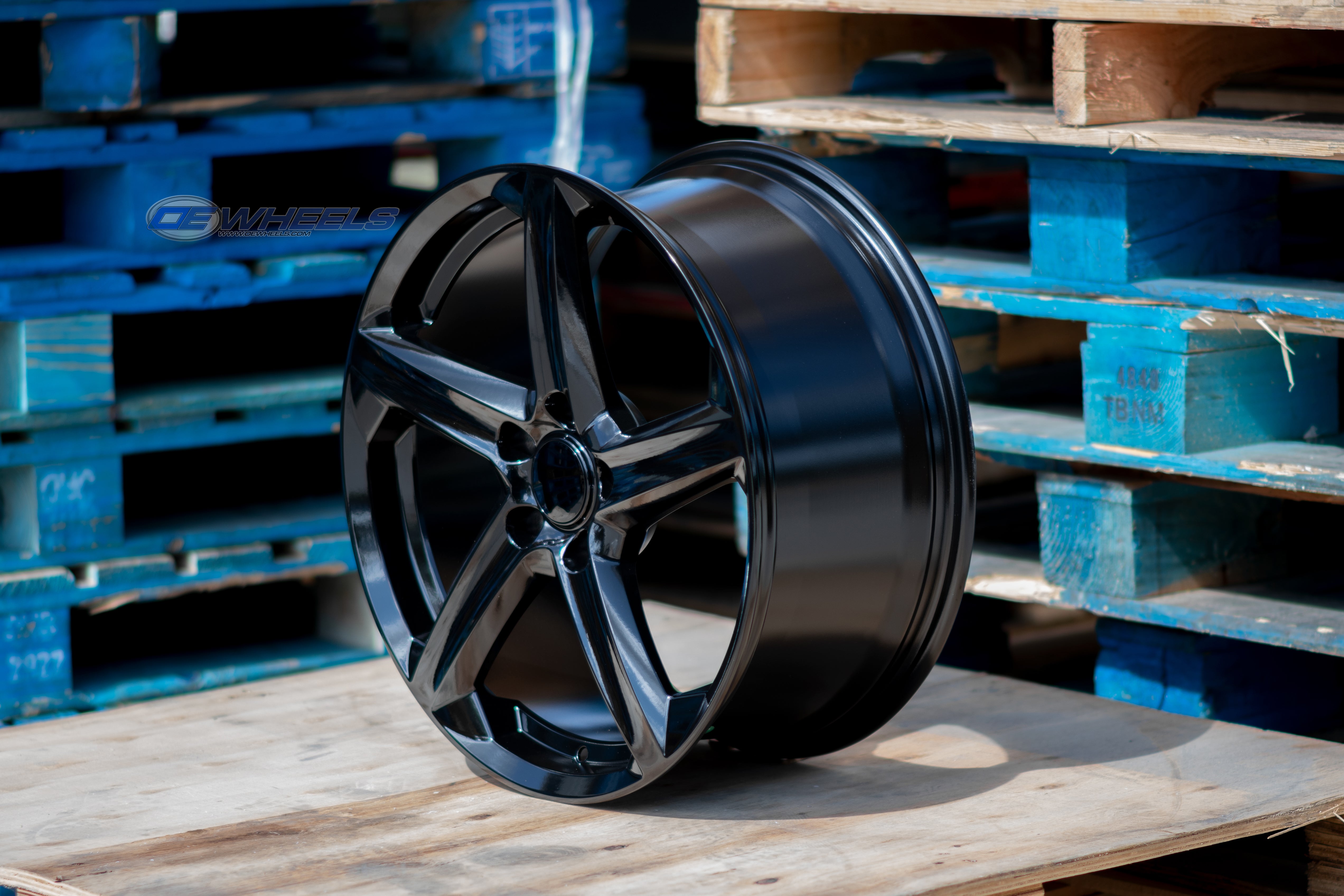 OE Wheels CV02D-19085-5120-52B 19" Replica fits Chevrolet C8 Corvette Gloss Blk