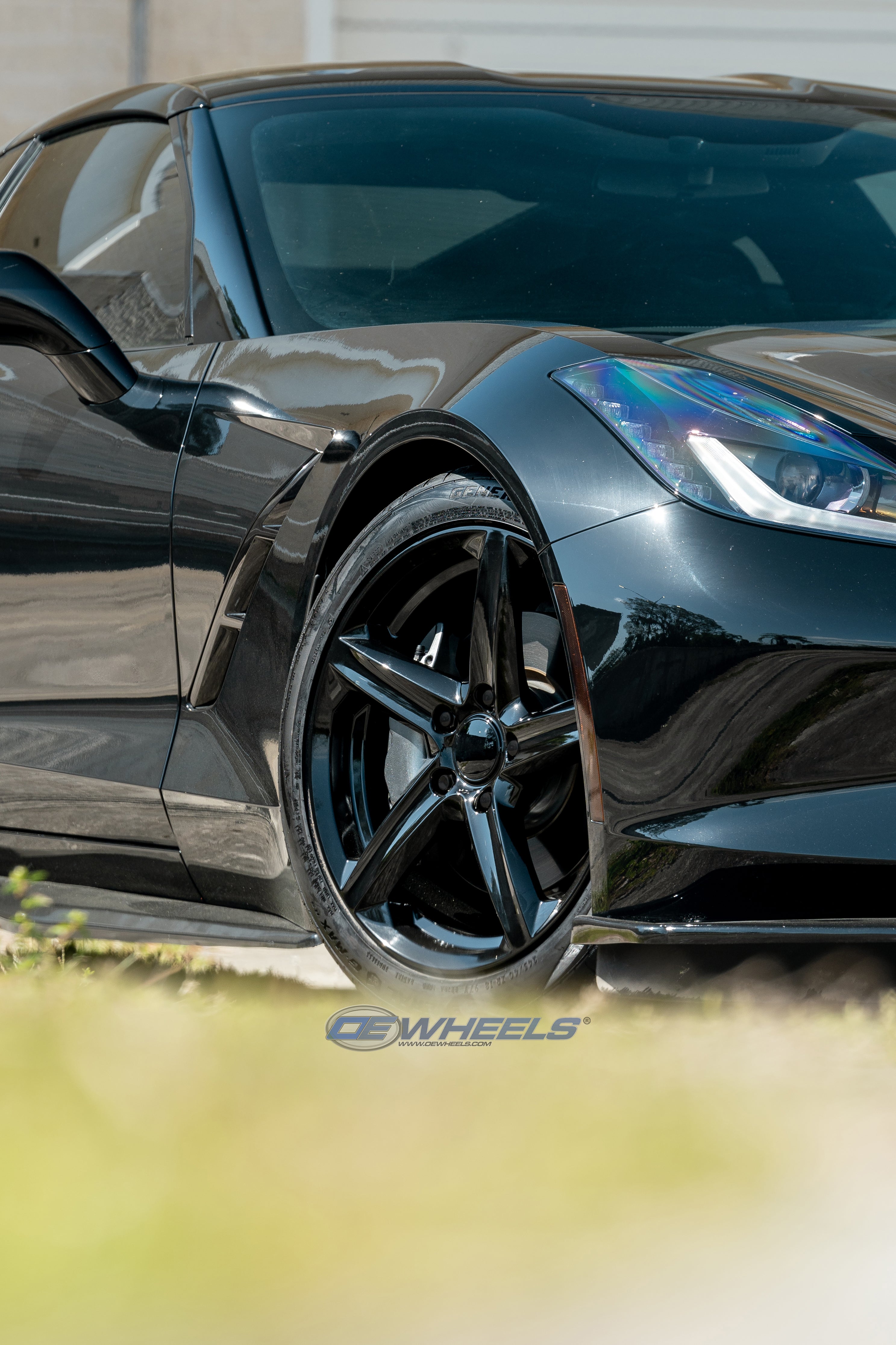 OE Wheels CV02C-18085-5475-56B 18" Replica fits Chevrolet C7 Corvette Gloss Blk