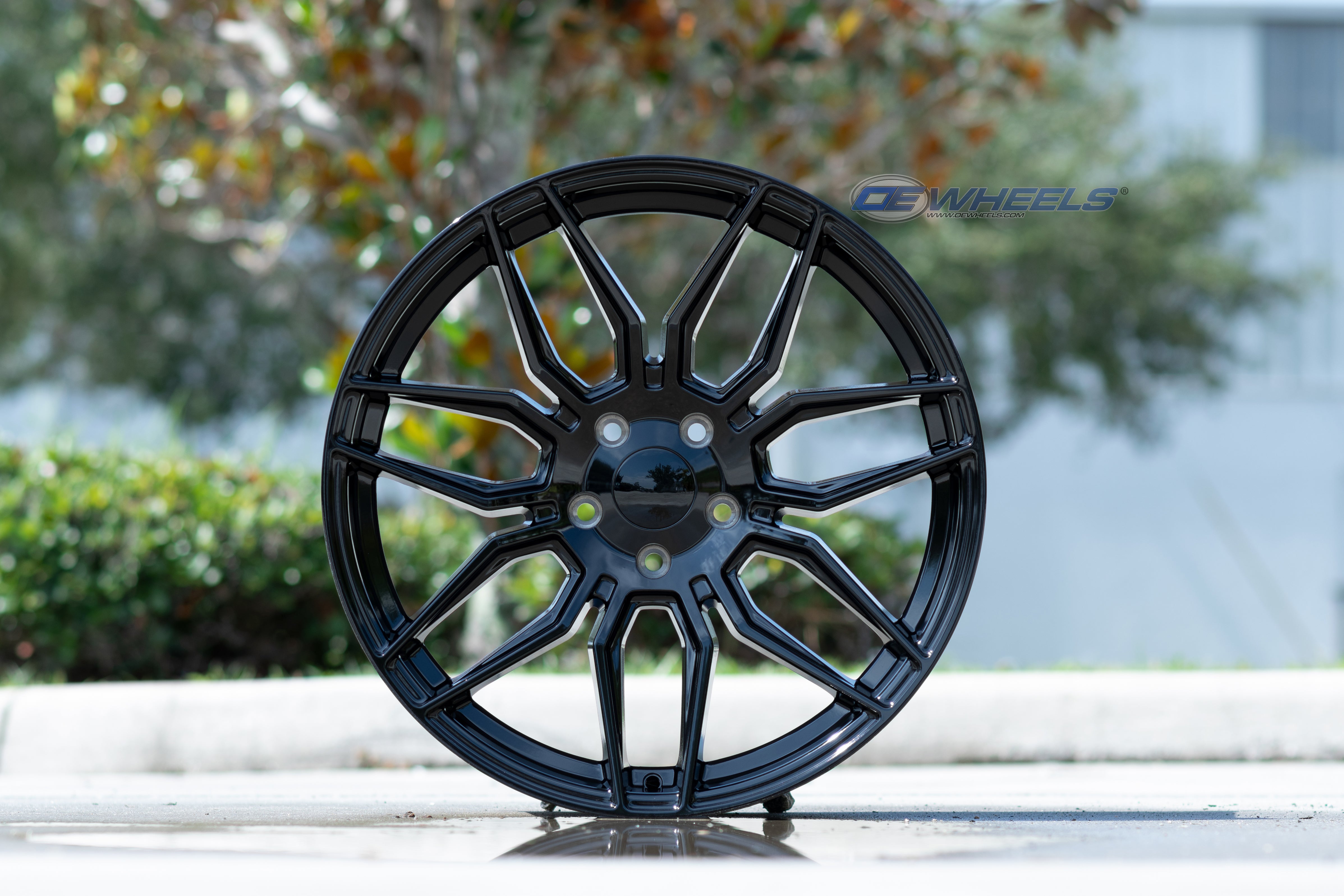 OE Wheels CV03D-20110-5120-64B 20" Replica fits Chevrolet C8 Corvette Gloss Blk
