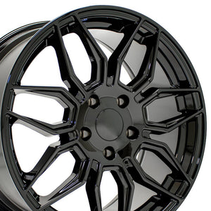 OE Wheels CV03C-18085-5475-52B 18" Replica fits Chevrolet C7 Corvette Gloss Blk
