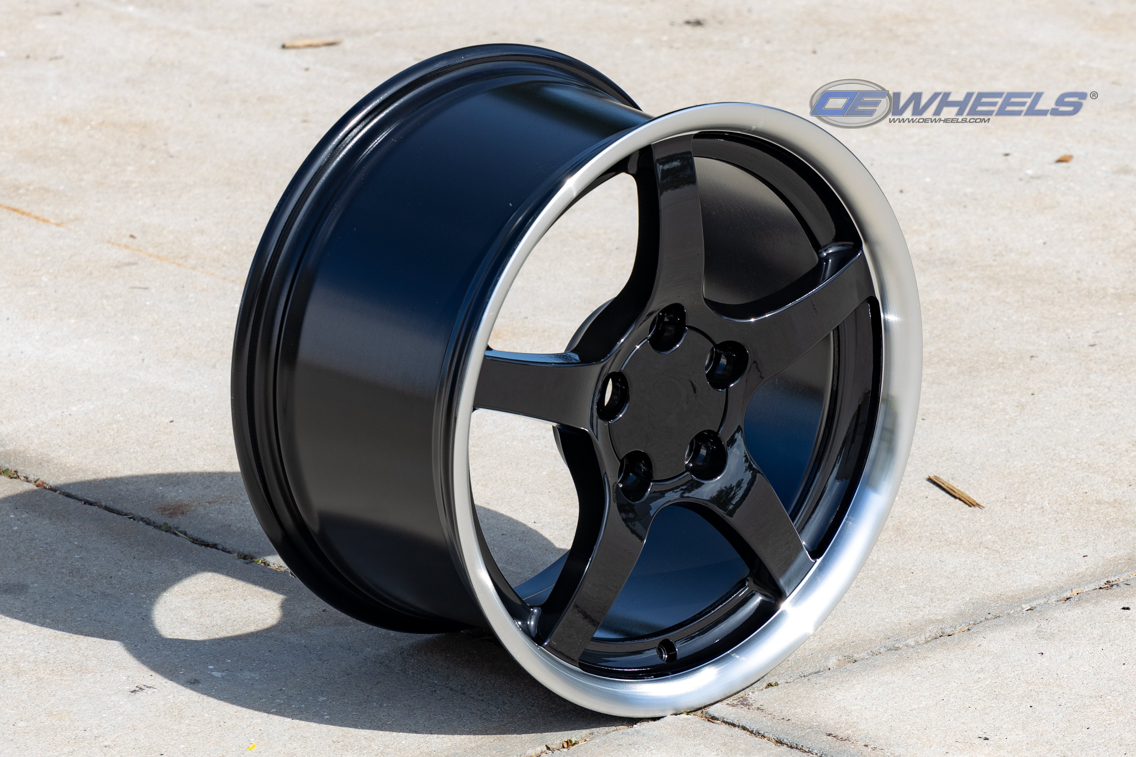 OE Wheels CV05-D18095-5475-54BM 18" Replica fits Chevrolet Corvette C5 Black